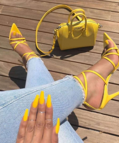 Zena Cross Strap Stilettos