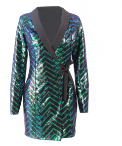 Safari Reflective Blazer Dress