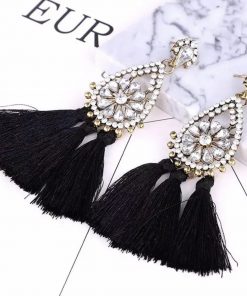 Jelly Bean Tassel Earrings