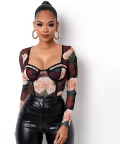 Luna Floral Long-Sleeved Bodysuit